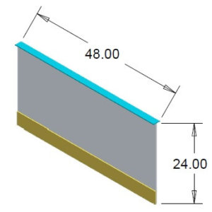 D1 Backyard Rinks – All Season Hockey Dasher Board 24″ x 48″