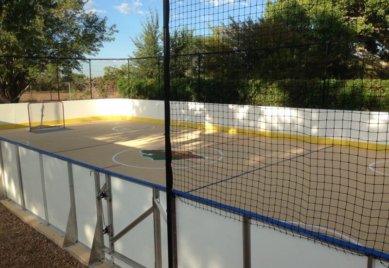 Learn More About Hockey Boards D1 Backyard Rinks 30′ x 60′ Sport Court® Rink - Learn More About Hockey Boards D1 Backyard Rinks