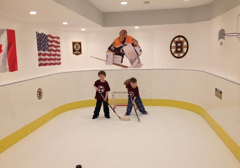 Basement Synthetic Ice Rink - Medfield, MA Basement Synthetic Ice Rink - Medfield, MA