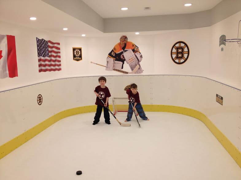 Basement Synthetic Ice Rink - Medfield, MA