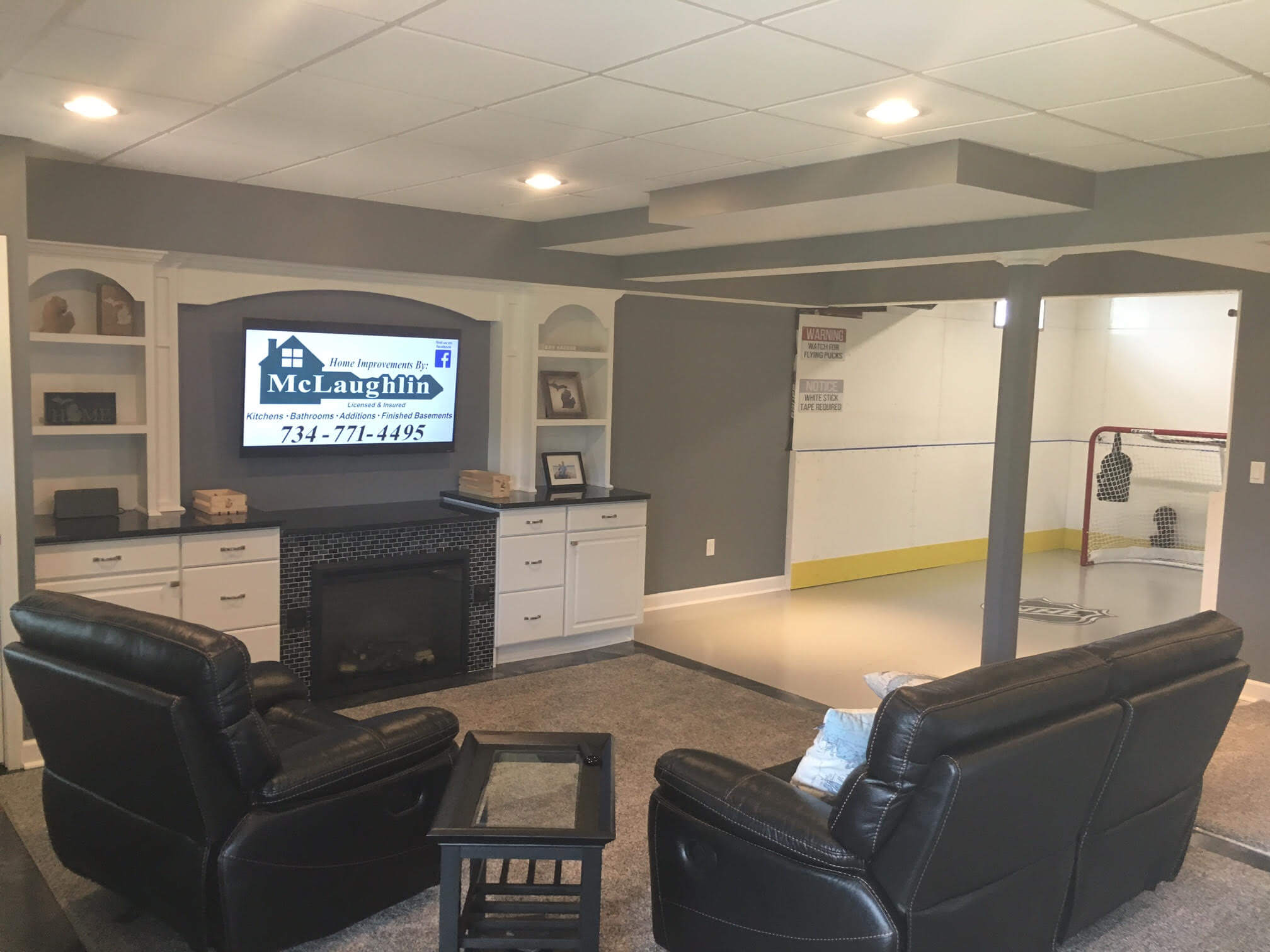 Basement Hockey Rink - Brownstown, MI