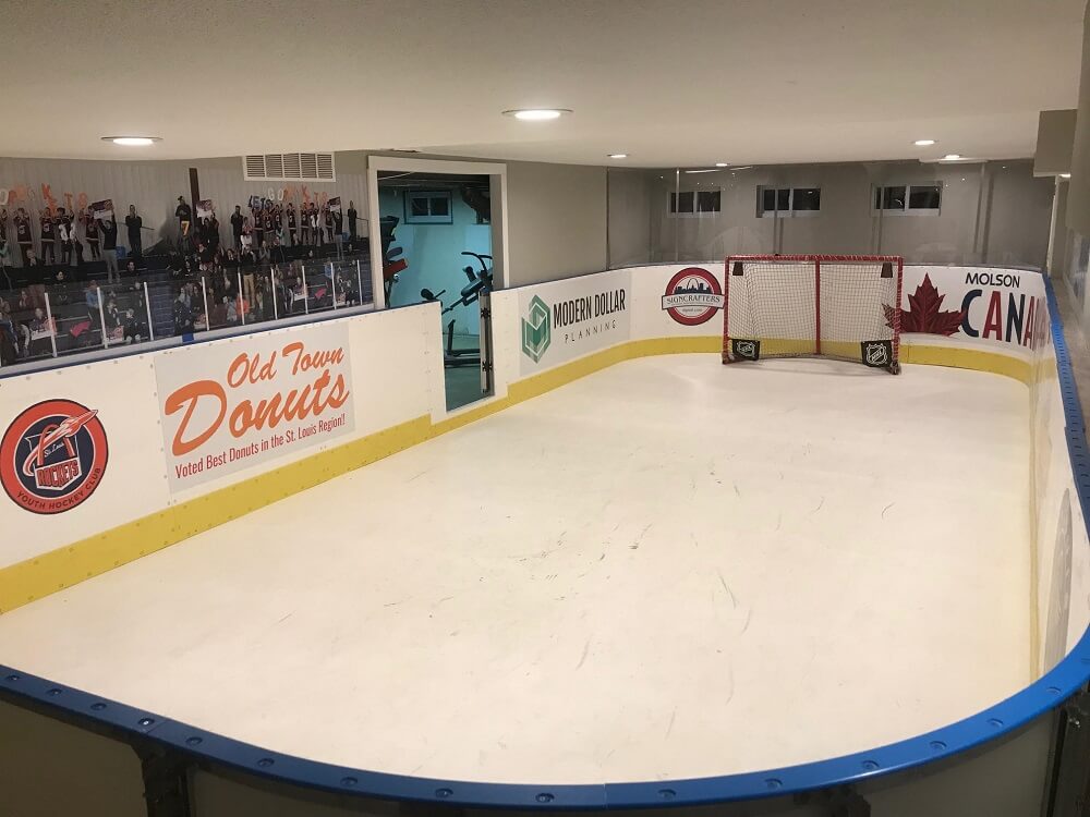 Basement Synthetic Ice Rink - St. Louis, MO Basement Synthetic Ice Rink - St. Louis, MO